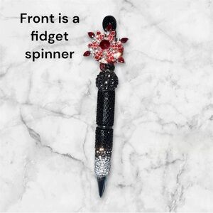 Black and Red Fidget Spinner Pen